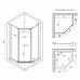 Душова кабіна Lidz Dozorca SC90x90.CRM.LOW.TR, скло прозоре 6 мм