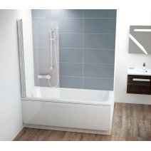 Шторка для ванни CVS1-80 R біла+Прозора