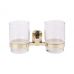 Склянка з тримачем Qtap Liberty настінна подвійна QTLIBORO1155 Gold