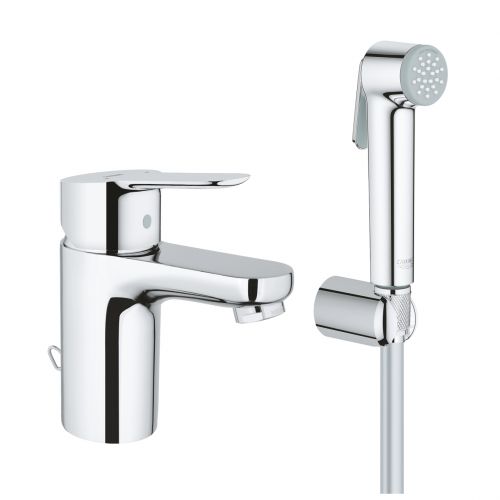 Смеситель для раковины Grohe BauEdge 23757000 с гигиеническим душем