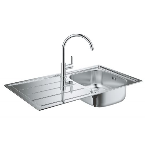 Набор кухонная мойка Grohe EX Sink 31562SD0 K200 и смеситель BauEdge 31367000