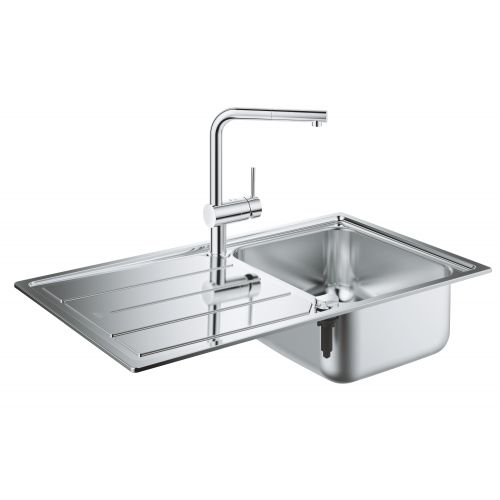 Набір кухонна мийка Grohe EX Sink 31573SD0 K500 і змішувач Minta 32168000
