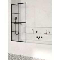 Шторка на ванну Modo PNJ II Factory 800x1500 чорний/прозоре