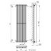 Дизайнерский радиатор Metrum 1 H-1800 мм, L-465 мм Betatherm
