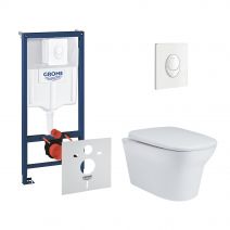 Набір інсталяція 4 в 1 Grohe Rapid SL 38722001 + унітаз Qtap Gemini QT25332614EW