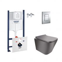 Набір інсталяція 4 в 1 Grohe Rapid SL 3884000G + унітаз із сидінням Qtap Tern QT1733052ER