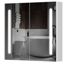 Зеркальный шкаф Aquarius Silver с LED подсветкой 80 Белый