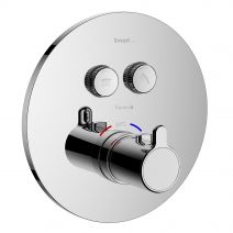 SMART CLICK смеситель для душа, термостат, скрытый монтаж, 2 режима, кнопки с регулировкой потока