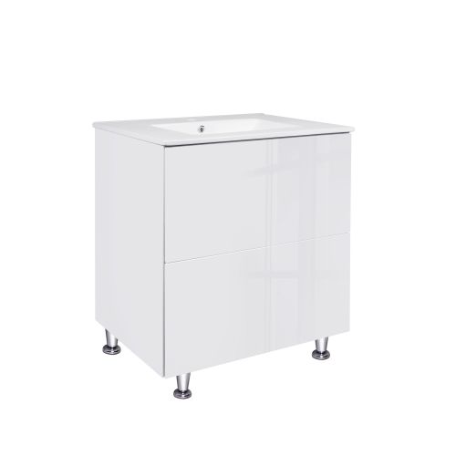 Комплект Qtap Tern 700х725х437 White тумба підлогова + раковина врізна QT1771TNL7013070CW