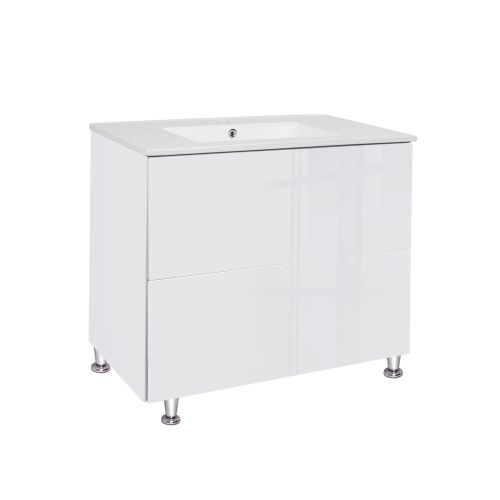 Комплект Qtap Tern 800х725х437 White тумба підлогова + раковина врізна QT1771TNL8013080CW