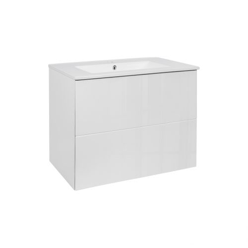 Комплект Qtap Tern 700х580х437 White тумба підвісна + раковина врізна QT1772TPL7013070CW