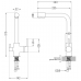 Змішувач для кухні MEXEN DUERO INOX на дві води