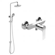 IMPRESE душовий набір, змішувач для душу KUCERA, душова система без змішувача (15105+T-15084)