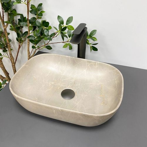 Умывальник (раковина) VBI RAVENNA BEIGE STONE MATT накладной