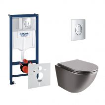 Набір інсталяція 4 в 1 Grohe Rapid SL 38721001 + унітаз Qtap Robin QT1333046ENRMB