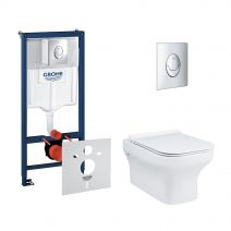 Набір інсталяція 4 в 1 Grohe Rapid SL 38721001 + унітаз Qtap Cardinal QT0433C660HW