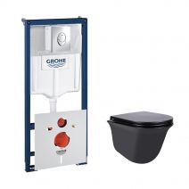 Набір інсталяція 4 в 1 Grohe Rapid SL 38721001 + унітаз з сидінням Qtap Virgo