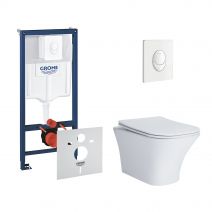 Набір інсталяція 4 в 1 Grohe Rapid SL 38722001 + унітаз Qtap Presto QT24332615EW