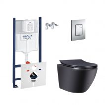 Набір інсталяція 4 в 1 Grohe Rapid SL 3884000G + унітаз із сидінням Qtap Robin QT1333046ENRMB