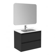 C0074265 Sansa Комплект мебели: тумба+раковина+зеркало 60см, антрацит