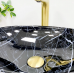 Умивальник (раковина) VBI PARMA BLACK STONE GLOSSY накладний