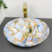 Умивальник (раковина) VBI PARMA MARBLE BLUE GLOSSY накладний Умивальник (раковина) VBI PARMA MARBLE BLUE GLOSSY накладний
