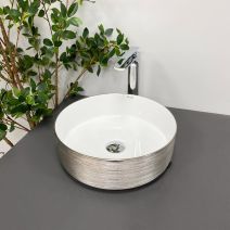 Умивальник (раковина) VBI PRATO BRUSH SILVER WHITE накладний Умивальник (раковина) VBI PRATO BRUSH SILVER WHITE накладний