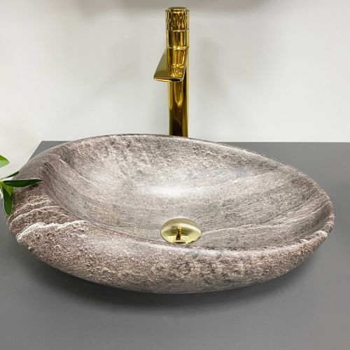 Умывальник (раковина) VBI VICENZA DARK STONE MATT накладной