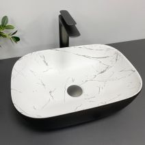 Умивальник (раковина) VBI RAVENNA MARMO BLACK MATT накладний Умивальник (раковина) VBI RAVENNA MARMO BLACK MATT накладний