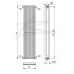 Дизайнерские радиаторы Quantum 1 H-1800 мм, L-405 мм Betatherm с боковым подключением.