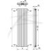 Вертикальный радиатор отопления Betatherm Blende 2 H-2000 мм, L-614 мм RAL 9005M