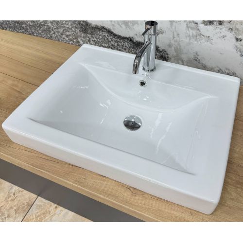 Умивальник (раковина) VBI BAGNARA 60 WHITE врізний Умивальник (раковина) VBI BAGNARA 60 WHITE врізний