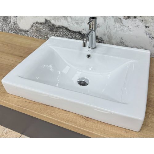 Умывальник (раковина) VBI BAGNARA 70 WHITE врезной