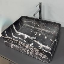 Умивальник (раковина) VBI ASTI M BLACK ONYX накладний