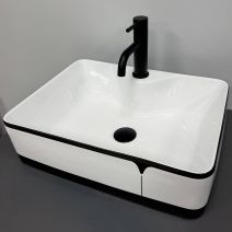 Умивальник (раковина) VBI FORLI BLACK LINED накладний