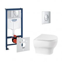 Набір інсталяція 4 в 1 Grohe Rapid SL 38721001 + унітаз Qtap Aries QT0333063ERW