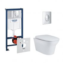 Набір інсталяція 4 в 1 Grohe Rapid SL 38721001 + унітаз Qtap Gemini QT25332614EW