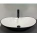 Умивальник (раковина) VBI TURIN BLACK WHITE накладний