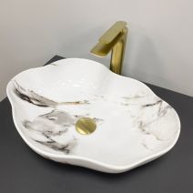 Умивальник (раковина) VBI FALERIA CARRARA GLOSSY накладний