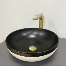 Умивальник (раковина) VBI ORMELA BLACK WHITE MATT накладний Умивальник (раковина) VBI ORMELA BLACK WHITE MATT накладний