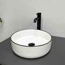 Умивальник (раковина) VBI PRATO WHITE BLACK EDGE накладний Умивальник (раковина) VBI PRATO WHITE BLACK EDGE накладний