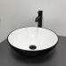 Умивальник (раковина) VBI AMALFI BLACK WHITE накладний Умивальник (раковина) VBI AMALFI BLACK WHITE накладний