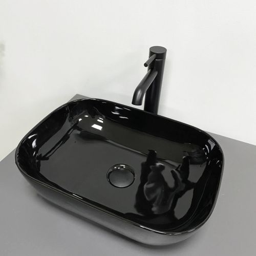 Умивальник (раковина) VBI RAVENNA BLACK GLOSSY накладний