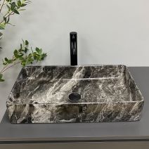 Умивальник (раковина) VBI TRIEST ANTHRACITE MARBLE накладний
