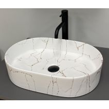 Умывальник (раковина) VBI VERONA 50 GOLD MARMO GLOSSY накладной