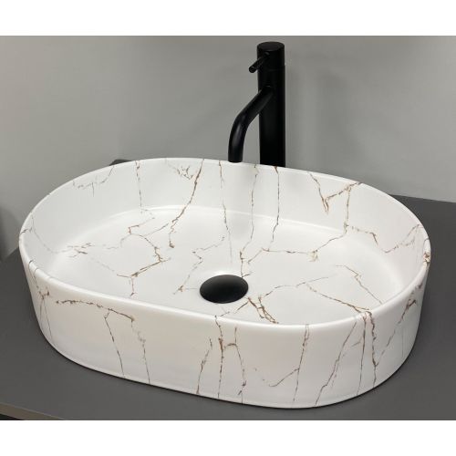 Умывальник (раковина) VBI VERONA 50 GOLD MARMO GLOSSY накладной