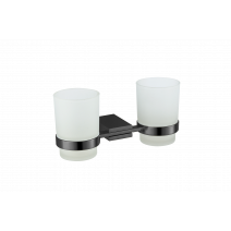 Стакан для зубных щеток VBI NEPTUNE BLACK двойной