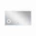 Зеркало Qtap Crow 1200х700 с LED-подсветкой Touch, линза, цифровые часы, диммер, рег. яркости QT0578141670120W