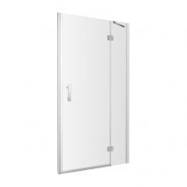 душові двері зі стінкою Omnires Manhattan 100x195 см безпечне скло chrome (ADC10X-ACRTR)
