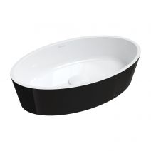 умывальник Omnires Bari 50x30 white/gloss black (BARI500UNBCP)